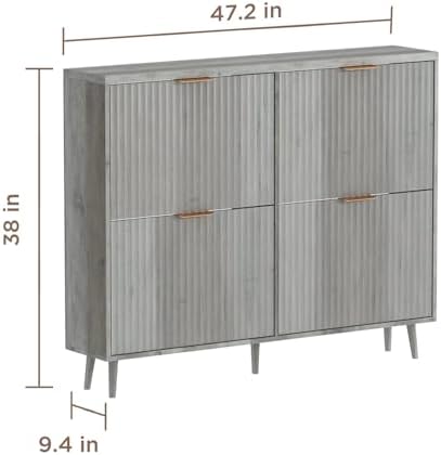Shoe Cabinet Storage, Modern Freestanding Organizer - Image 2