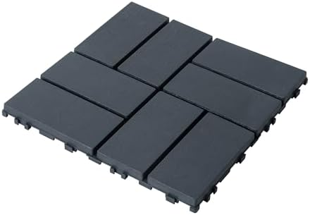 44 Pack Plastic Interlocking Patio Deck Tiles Waterproof All Weather by Unknown