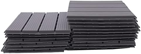 Wood Plastic Composite Patio Deck Tiles, 12”x12” Interlocking Decking Tiles - Image 5