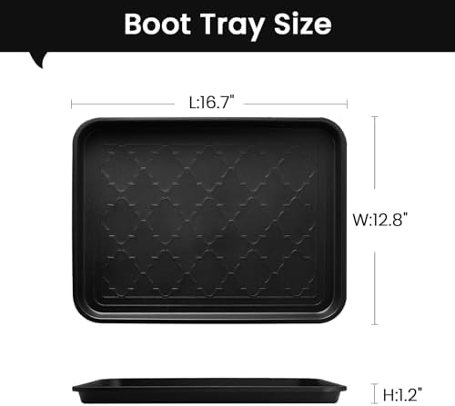 Boot Tray 2 Packs All Seasons Multi-Purpose, Waterproof Boot Trays - Image 2