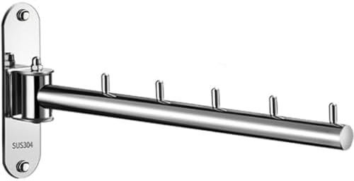 Clothes Hanger Rack Swing Arm, Folding Clothes Hanger Wall Mounted Space Saving by Votmores