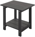 Meluvici Double Adirondack Side Table Weather Resistant, Outdoor Rectangular by Meluvici