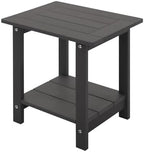 Meluvici Double Adirondack Side Table Weather Resistant, Outdoor Rectangular by Meluvici