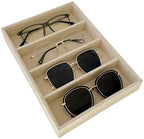 Velvet Sunglasses Organizer Tray 4 Slot, Stackable Eyewear & Glasses Display - Image 2