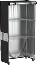 Wire Shelving Storage Cover Waterproof Dustproof Clear Window 600D 36x18x72 by MOLLYAIR