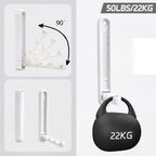 4.33 in Extended Folding Coat Hooks, 2 Pack White Wall Hooks, Zinc Alloy - Image 3