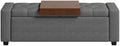 Upholstered Ottoman with Storage Bench by Atrtivoent