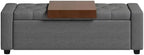 Upholstered Ottoman with Storage Bench by Atrtivoent