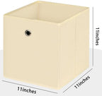 Foldable Storage Cubes Bins, 11 Inch Cloth Storage Cube Fabric Storage Box - Image 2