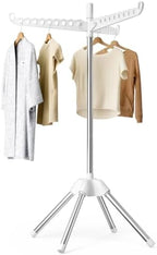Foldable Clothes Drying Rack, Rotatable Free Standing drying rack, 1 Layer by ABIGLIFTY