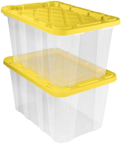 4-Pack 27 Gallon Clear Storage Bins, Heavy-Duty Snap-Fit Lids - Image 5