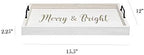 Elegant Designs HG2000-WMB Decorative Wood Serving Tray w/Handles, 15.50" x 12" - Image 2