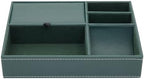 Juvale 5 Compartment Emerald Green Leather Valet Tray - Image 7