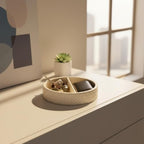 Round Faux Leather Vanity Tray Organizer - Image 6