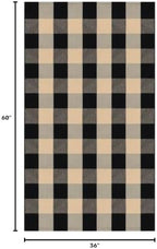 KILOCOCO Buffalo Plaid Checkered Rug 3x5 ft Front Door Rug - Image 2