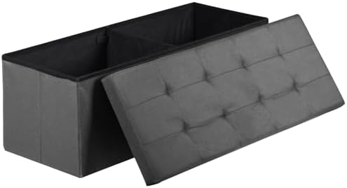 SUPER DEAL 43 Inches Folding Storage Ottoman Bench, Foot Rest by Superdeal