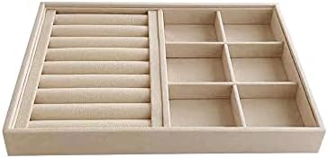 Premium Grade Beige Velvet Jewelry Organization Trays Rings and Accessory - Image 3