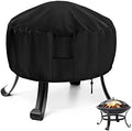 Round Fire Pit Cover, 30 Inch Outdoor Firepit Covers, Heavy-Duty Windproof by Rilime