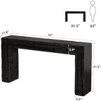 Solid Wood Console Table, 63-Inch Farmhouse Sofa Table Behind Couch - Image 2
