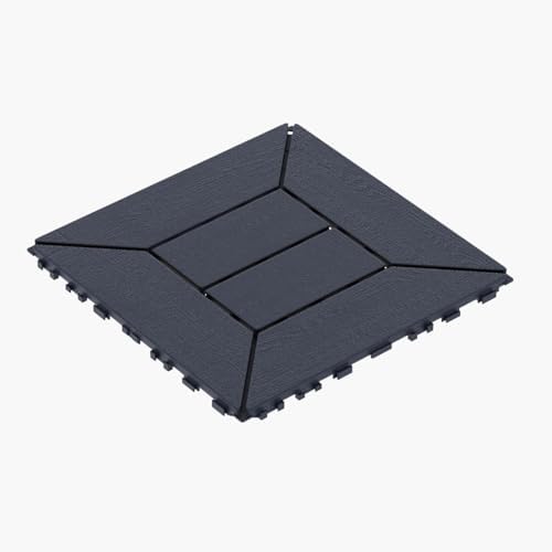 44 Pack Plastic Interlocking Patio Deck Tiles Waterproof All Weather by Unknown