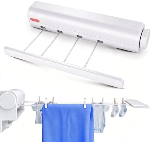 Retractable Multi-Line Clothesline Dryer, Automatic 4/5 Ropes Telescopic Indoor by MIUMONE