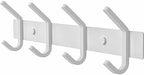 White Coat Rack Wall Mount – 12 Inch Stainless Steel Hook Rail by SAYONEYES