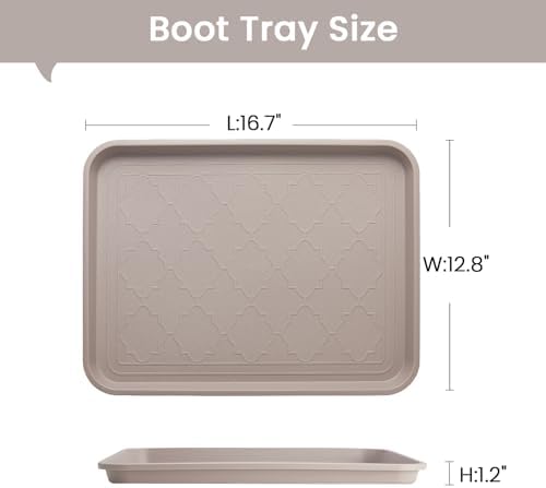 Boot Tray 2 Packs All Seasons Multi-Purpose, Waterproof Boot Trays - Image 2
