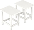 Set of 2 HDPE Outdoor Side Table, Weatherproof Small Outdoor Table by BIVODA
