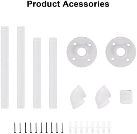 Industrial Iron Pipe Clothes Hanging Bar DIY Wall-Mounted Garment Rack Heavy - Image 3
