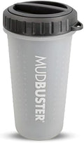 Dexas Lidded MudBuster Large Dog Paw Cleaner, Light Gray, Fits 2.5"-3.5" Wide by Dexas