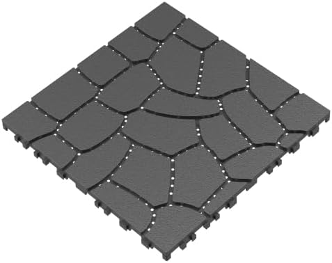Plastic Interlocking Deck Tiles, 44 Pack, Poolside Balcony, and Backyard - Image 3