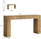 Tribesigns 63-Inch Solid Wood Console Sofa Table, Farmhouse Long Entryway Table - Image 2