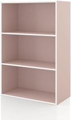 Homes: Inside + Out Apexa 3-Tier Cube Storage Organizer Shelves, Stackable Wood by HOMESInsideOut