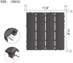 44-Pack Interlocking PP Deck Tiles, All-Weather Anti-Slip Patio Tiles - Image 2