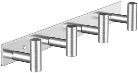 Wall Mounted Coat Rack-4 Hooks, Heavy Duty Stainless Steel Wall Hooks by VINHOLD