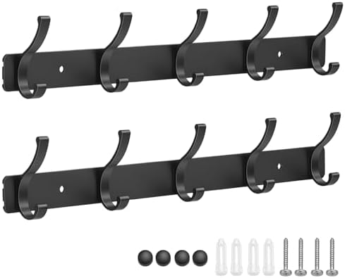 Wall Mount Coat Rack 2 Pack by Dntorx