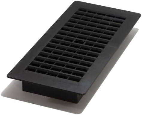 Decor Grates PL410-BLK 4-Inch by 10-Inch Plastic Floor Register by DecorGrates