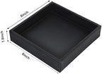 HofferRuffer Faux Leather Vanity Tray, Elegant Desktop Storage Organizer - Image 2