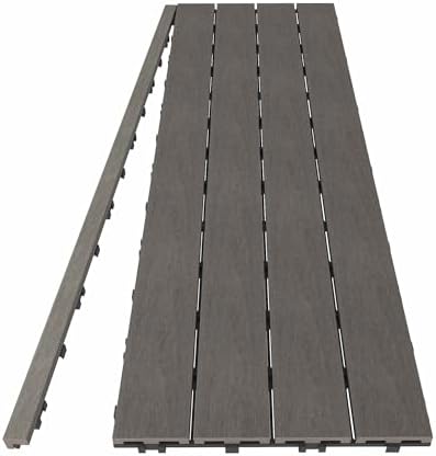 NewTechWood 1/12 ft. x 3 ft. Quick Deck Composite Deck Tile Straight Trim in - Image 2