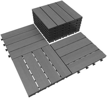 Interlocking Deck Tiles Outdoor Waterproof, Composite Patio Flooring by SHPAIDIRECT