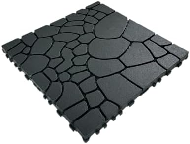 12" Interlocking Deck Tiles, Stone Texture Patio Floor Tiles, Easy DIY - Image 3