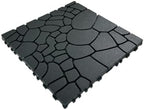 12" Interlocking Deck Tiles, Stone Texture Patio Floor Tiles, Easy DIY - Image 3