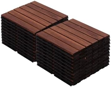 Interlocking Deck Tiles 20pcs 12"x12" Plastic Outdoor Floor Tiles by NALLBEIRRAA