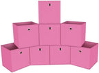 Foldable Storage Cubes Bins, 11 Inch Cloth Storage Cube Fabric Storage Box by NieEnjoy