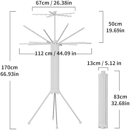JOOM 4 Legs Double Layer Clothes Drying Rack, Garment Rack Portable and - Image 4