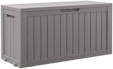 Outdoor Storage Box Waterproof, 82 Gallon Deck Box by WTFGO