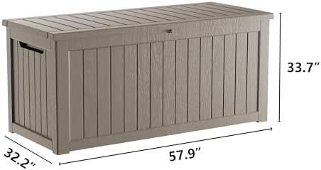 Outdoor Storage Box, 270 Gallon Waterproof Deck Box, Super-Sized Gas-Spring - Image 3