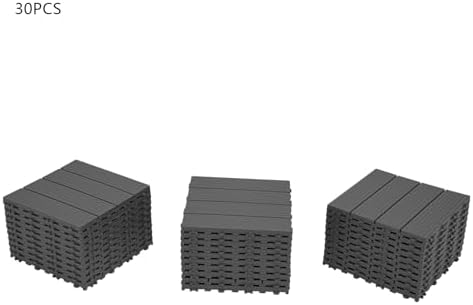 30 Pack Interlocking Deck Tiles 11.8"x11.8" Interlocking Patio Deck Tiles - Image 4