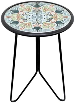 LIFFY Patio Side Table, Indoor Round Accent End Table by LiffyArt