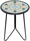LIFFY Patio Side Table, Indoor Round Accent End Table by LiffyArt